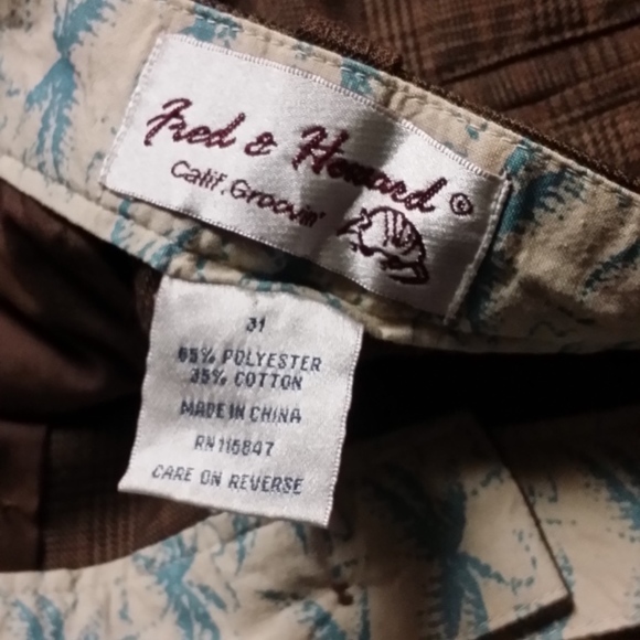 NWT FRED & HOWARD CALIF GROOVIN Plaid Pants 31 - Picture 4 of 8